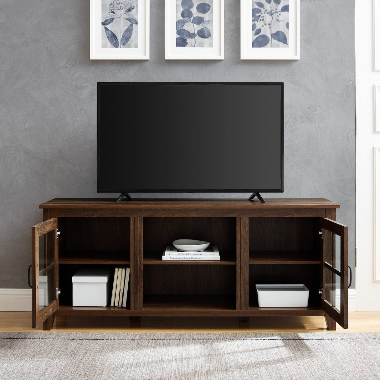 Ulric Glass Door TV Console