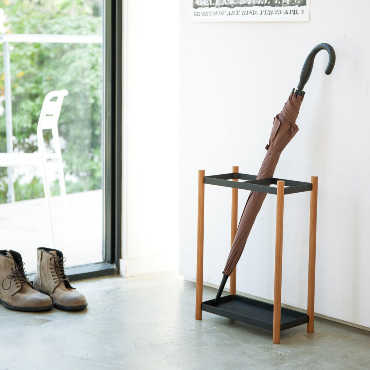 Umbrella Stand - Steel + Wood