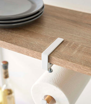 Undershelf Paper Towel Holder - Steel + Wood