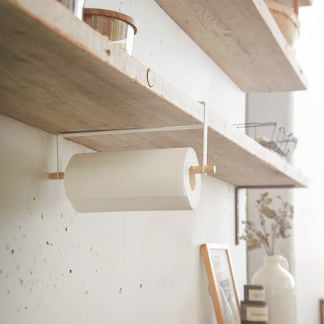 Undershelf Paper Towel Holder - Steel + Wood