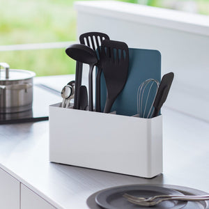 Utensil & Thin Cutting Board Holder - Steel