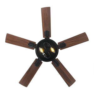 Vaczon 42 Inch DC Motor Industrial Downrod Ceiling Fan with Light and Remote Control