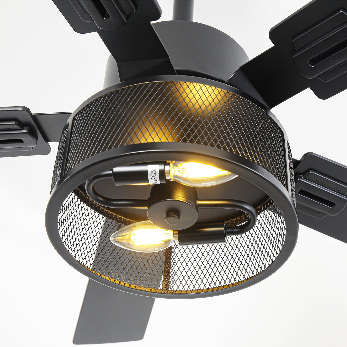 Vaczon 42 Inch DC Motor Industrial Downrod Ceiling Fan with Light and Remote Control