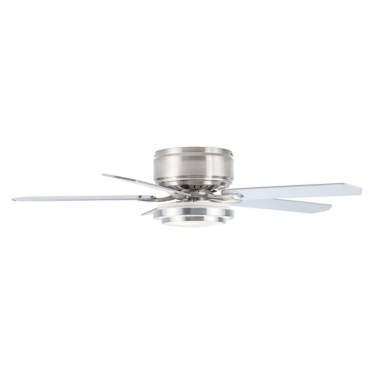Vaczon 52 Inch Double-sided Blades Flush Mount LED Ceiling Fan with APP and Remote Control