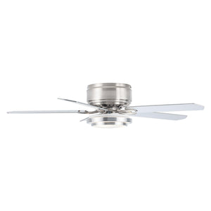 Vaczon 52 Inch Double-sided Blades Flush Mount LED Ceiling Fan with APP and Remote Control