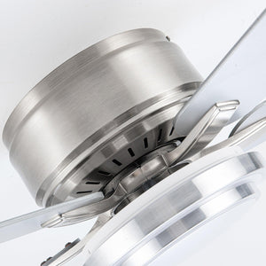Vaczon 52 Inch Double-sided Blades Flush Mount LED Ceiling Fan with APP and Remote Control