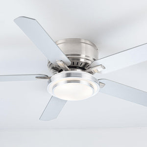 Vaczon 52 Inch Double-sided Blades Flush Mount LED Ceiling Fan with APP and Remote Control