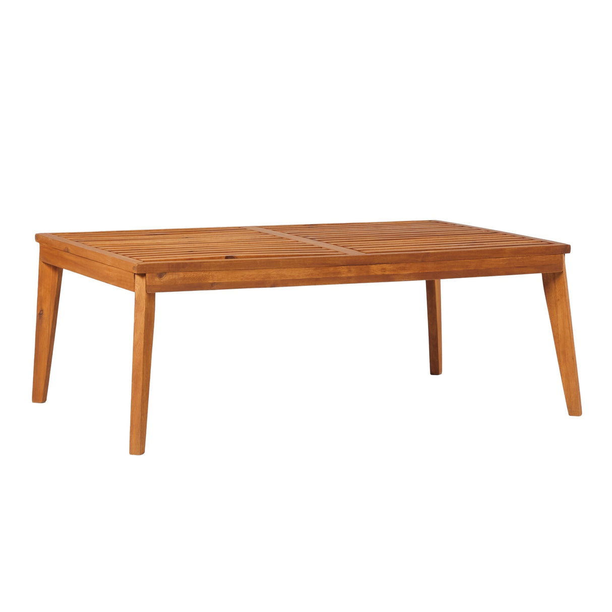 Valencia Mid-Century Modern Acacia Outdoor Slatted Coffee Table