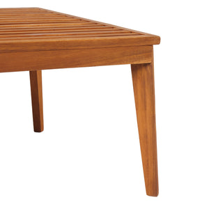 Valencia Mid-Century Modern Acacia Outdoor Slatted Coffee Table