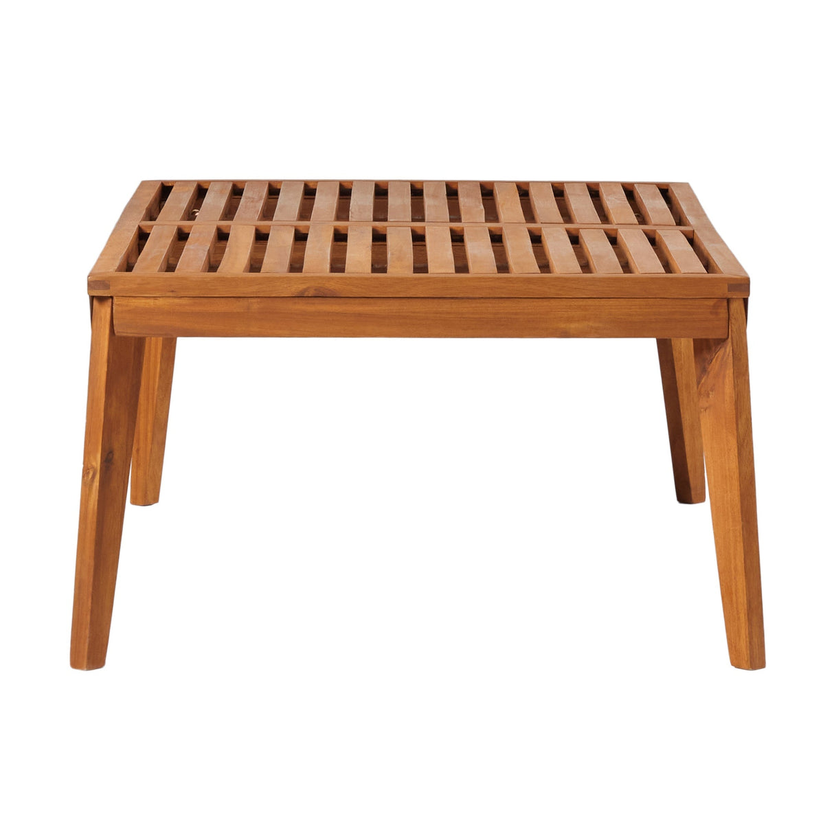 Valencia Mid-Century Modern Acacia Outdoor Slatted Coffee Table