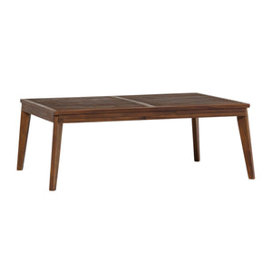 Valencia Mid-Century Modern Acacia Outdoor Slatted Coffee Table