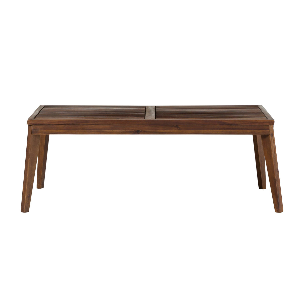 Valencia Mid-Century Modern Acacia Outdoor Slatted Coffee Table