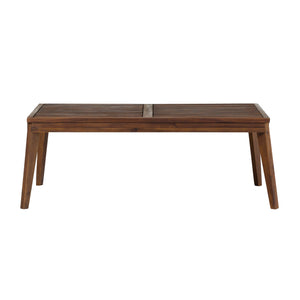 Valencia Mid-Century Modern Acacia Outdoor Slatted Coffee Table