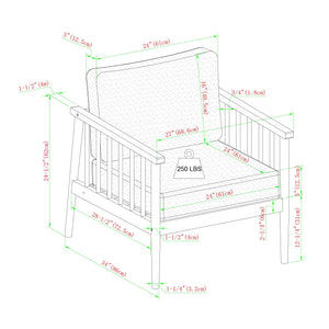 Valmora Modern Wood Outdoor 5-Piece Patio Chat Set