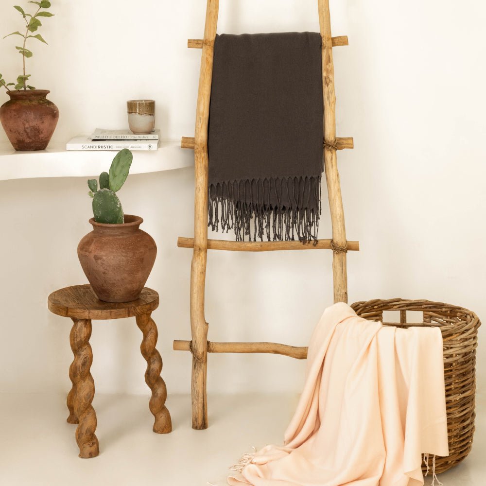 Vegan Cashmere Woven Throw Blanket