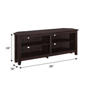 Vesper Transitional Wood Corner TV Stand