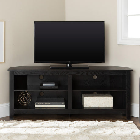 Vesper Transitional Wood Corner TV Stand