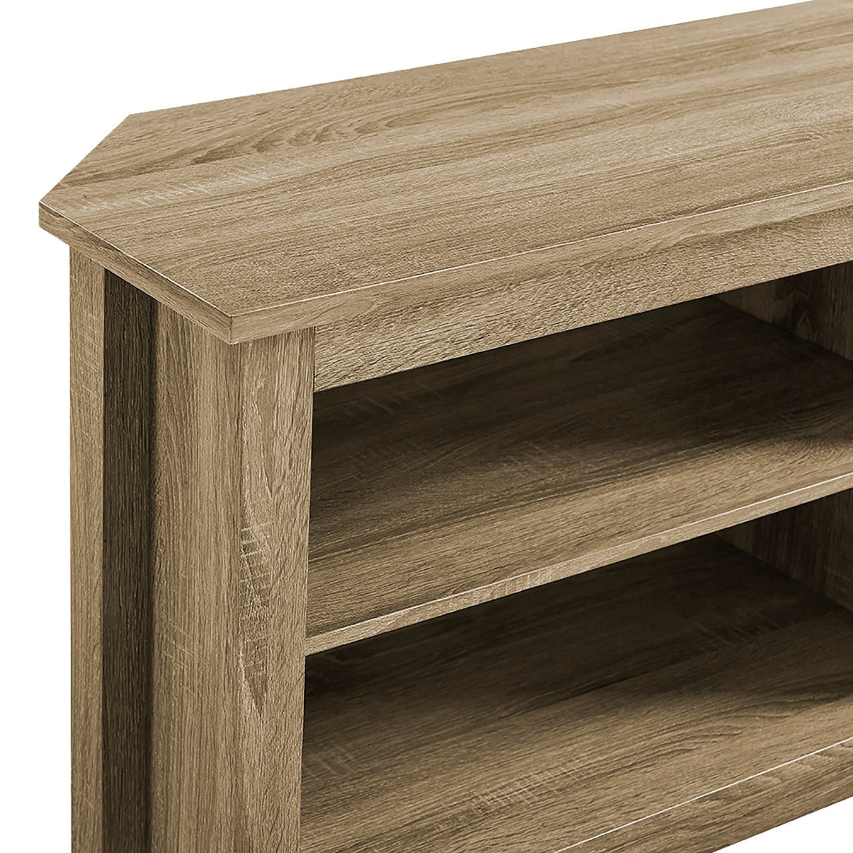 Vesper Transitional Wood Corner TV Stand