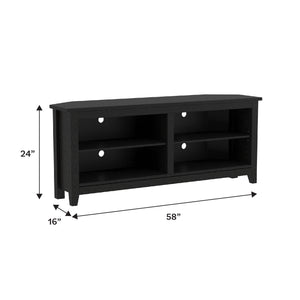 Vesper Transitional Wood Corner TV Stand