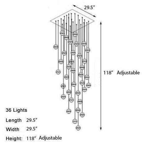 Victoria Crystal Orb Chandelier