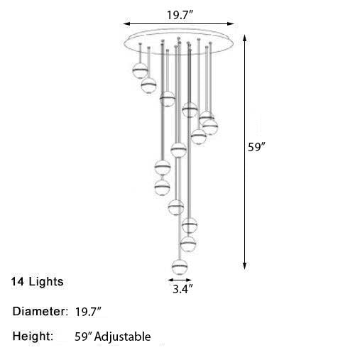 Victoria Crystal Orb Chandelier