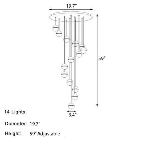 Victoria Crystal Orb Chandelier