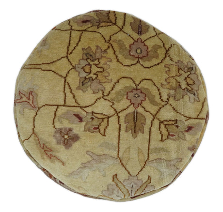 Vintage Persian Pouf, Footstool, Chair or Footrest made from fine woolen hand knotted Area Rug | TRD132