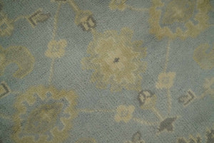 Vintage Style Hand Knotted Gray and Beige 6x9 Traditional Oriental Oushak wool rug