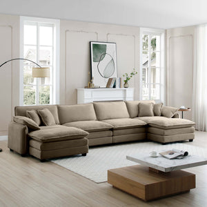 Walker Edison | Retro Chic: Corduroy Couch Cloud Modular Sofa Design