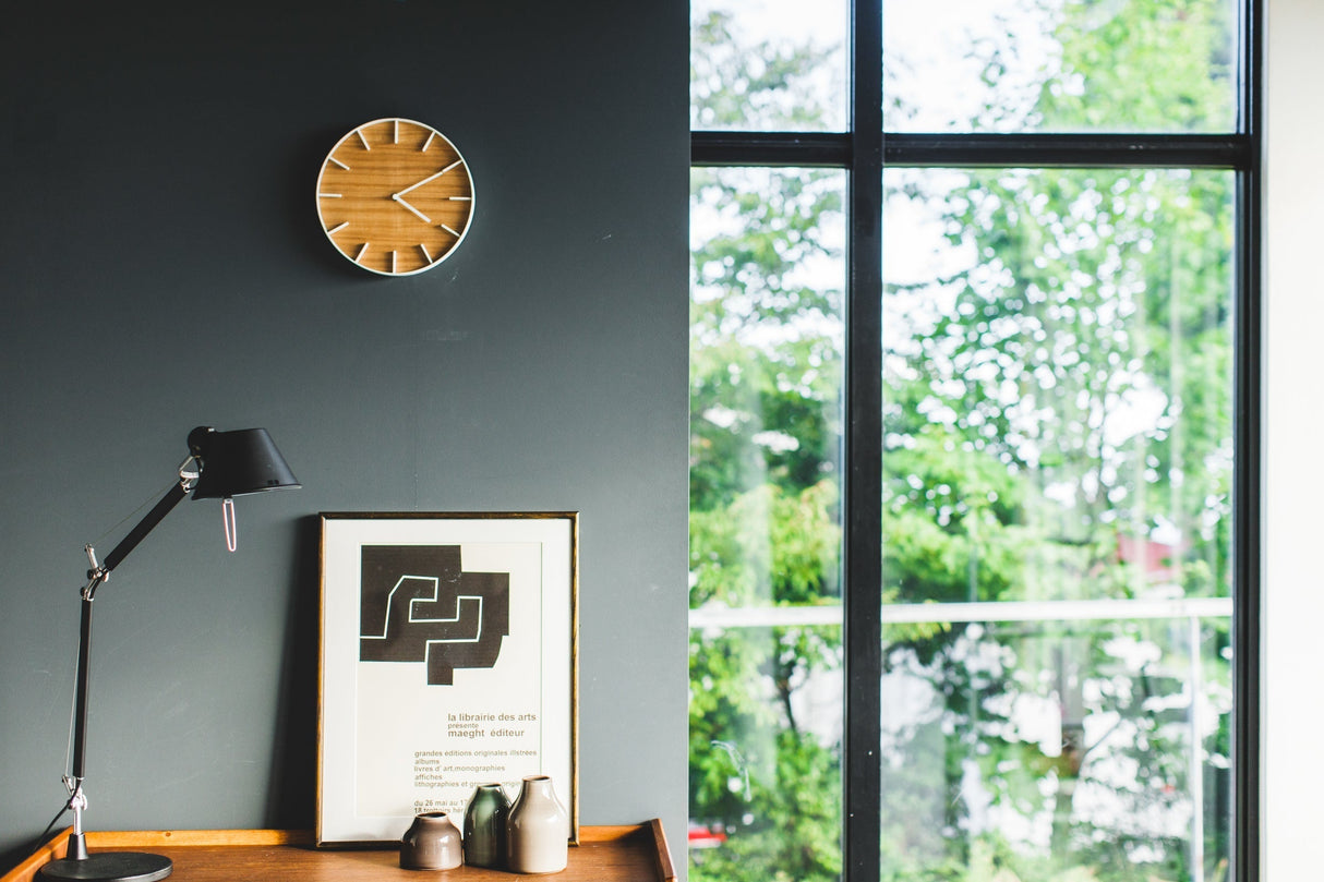 Wall Clock - Steel + Wood