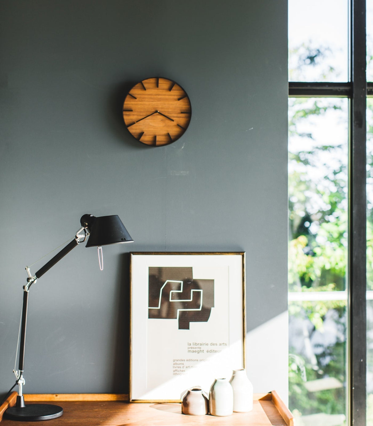 Wall Clock - Steel + Wood