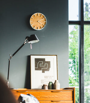 Wall Clock - Steel + Wood