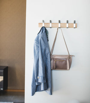 Wall-Mounted Coat Rack - Steel + Wood