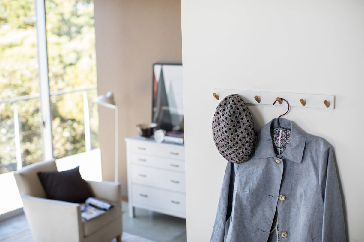 Wall-Mounted Coat Rack - Steel + Wood