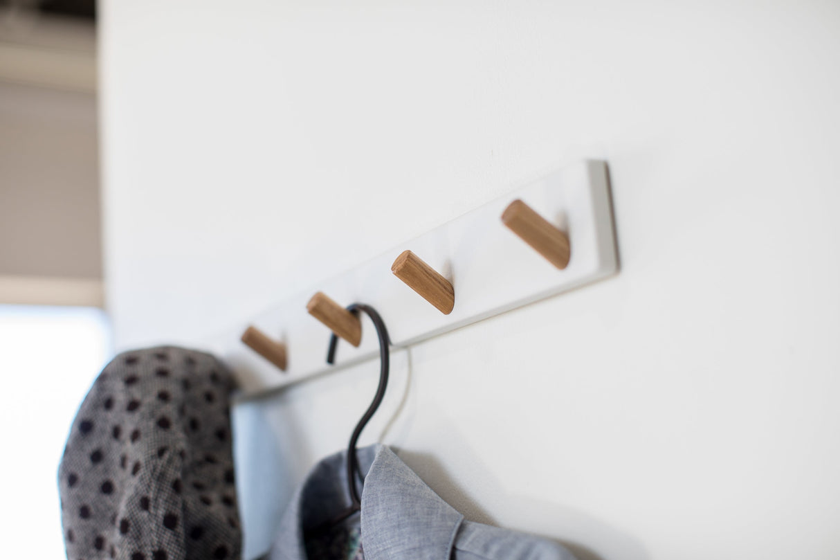 Wall-Mounted Coat Rack - Steel + Wood