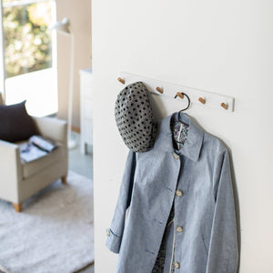 Wall-Mounted Coat Rack - Steel + Wood