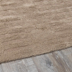 Washable Handmade Wool Rug - Brown