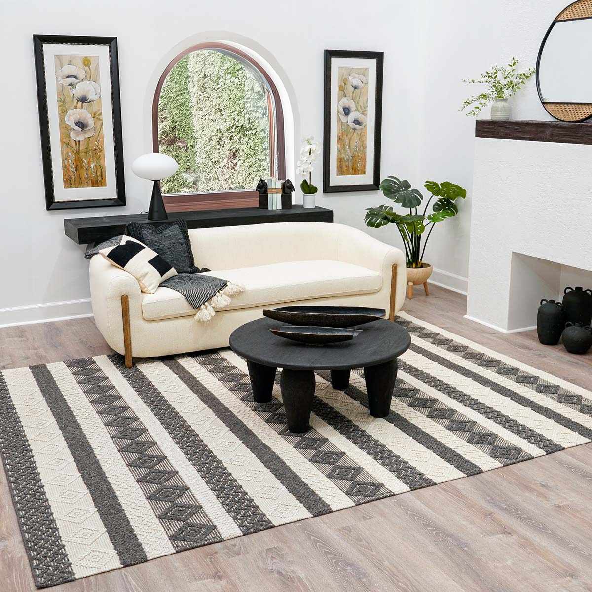 Whittington Black&White Wool Rug