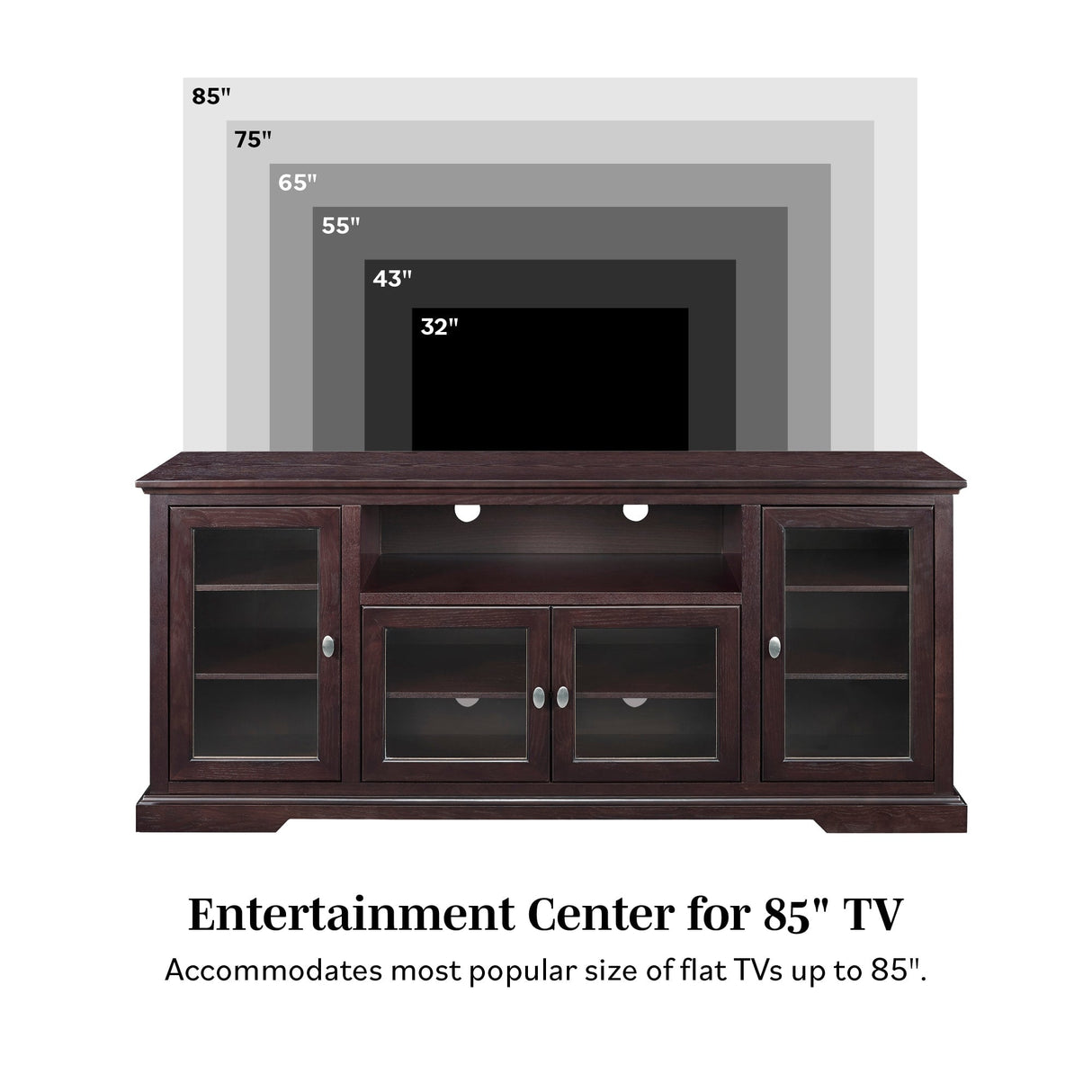 Williams Highboy Style Wood TV Stand