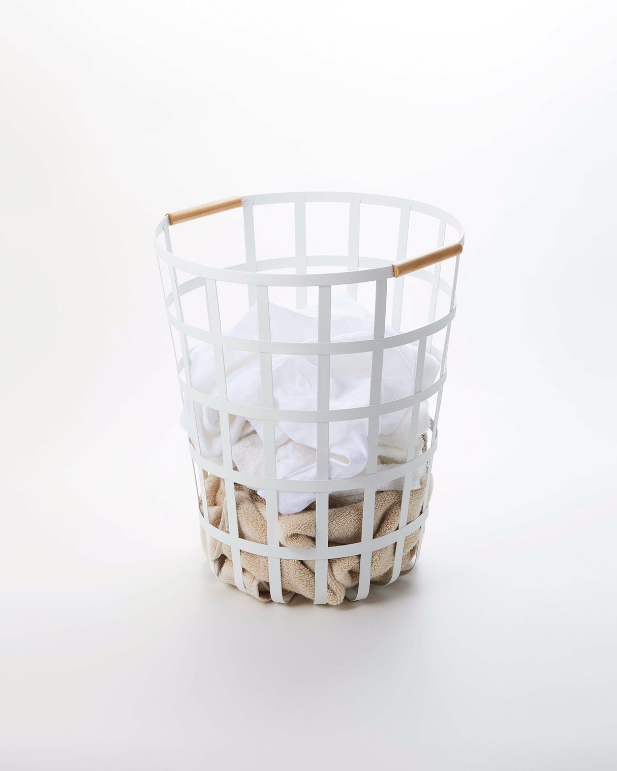 Wire Basket (18" H) - Steel + Wood