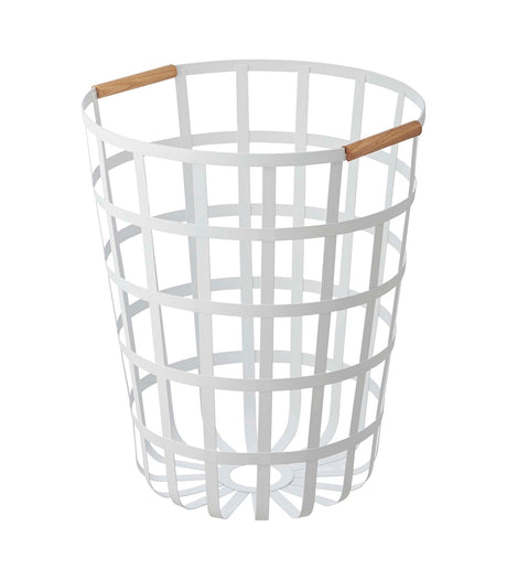 Wire Basket (18" H) - Steel + Wood