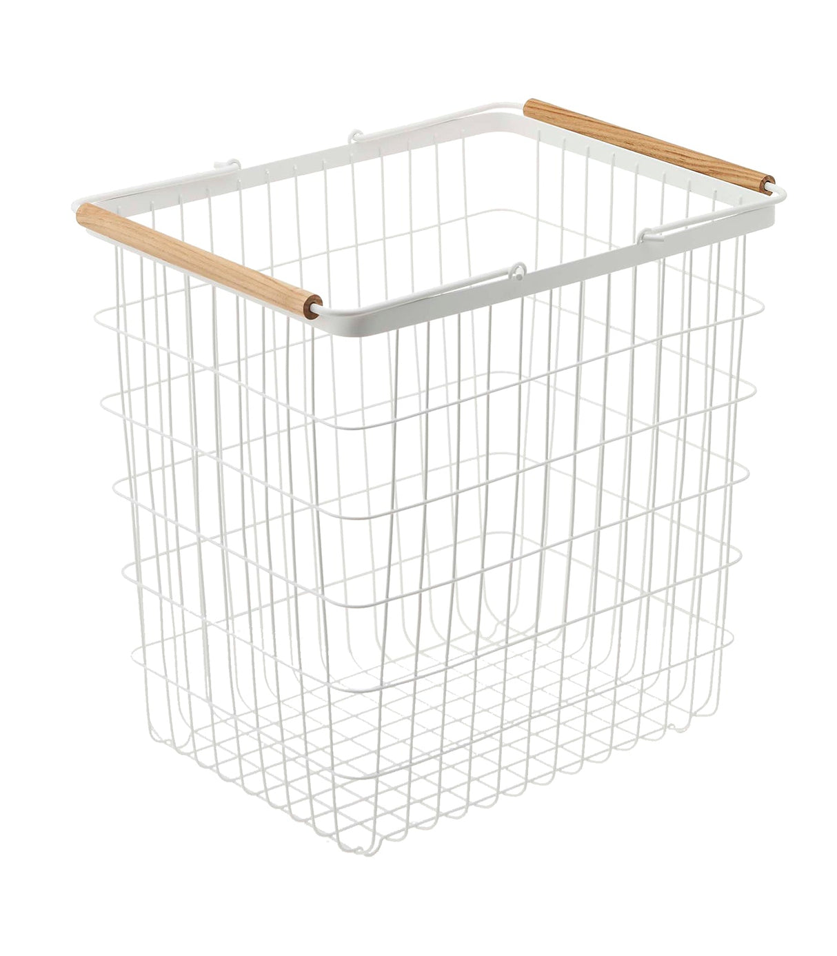 Wire Basket - Two Sizes - Steel + Wood