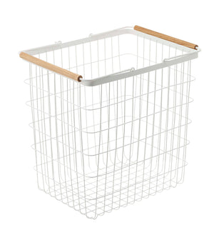 Wire Basket - Two Sizes - Steel + Wood