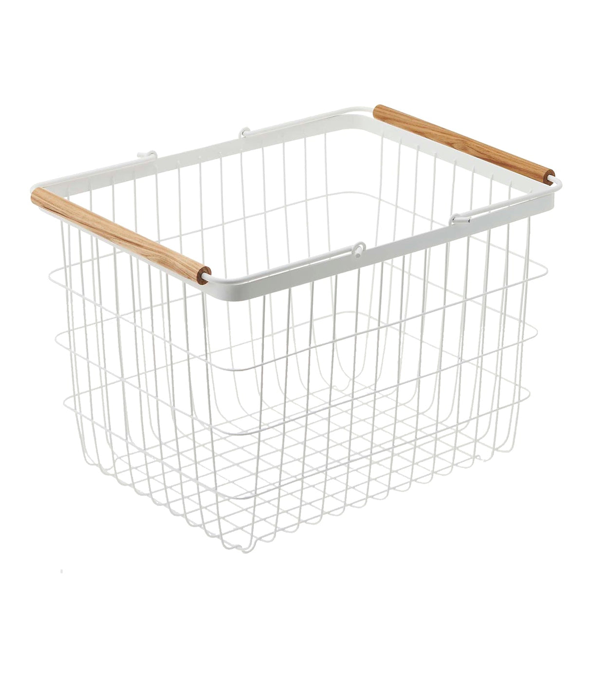 Wire Basket - Two Sizes - Steel + Wood