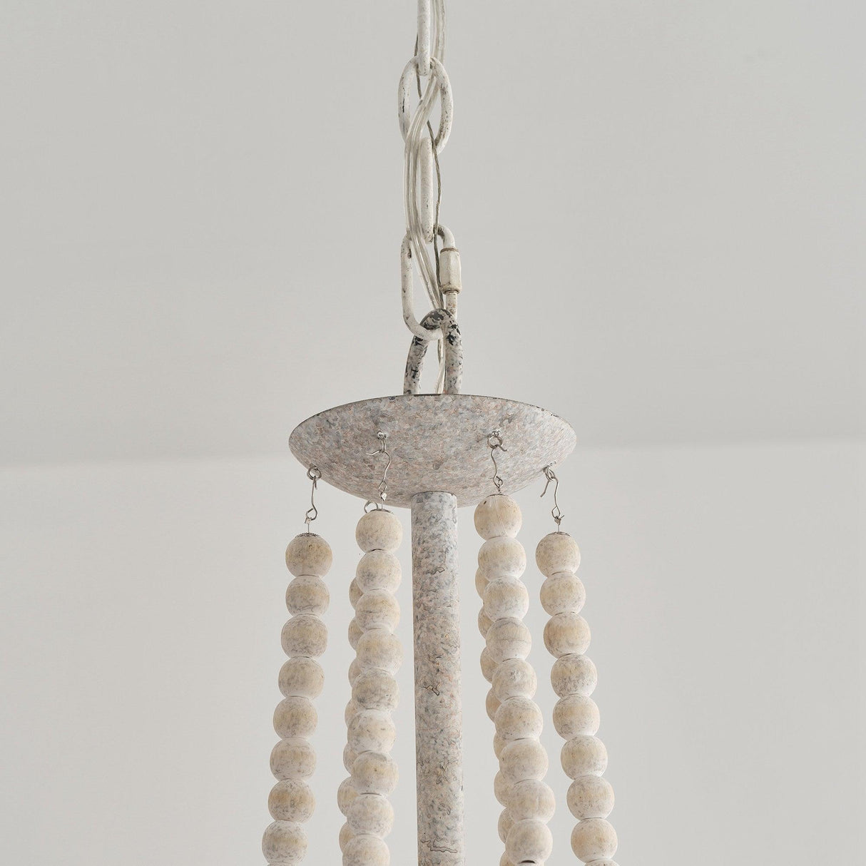 Wood Bead 6-Light Chandelier