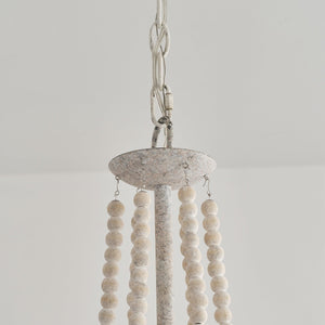 Wood Bead 6-Light Chandelier