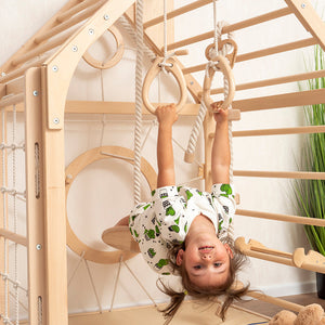 Wood and Hearts Wooden Toddler Climbing Playhouse, Ages 1–6