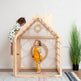 Wood and Hearts Wooden Toddler Climbing Playhouse, Ages 1–6