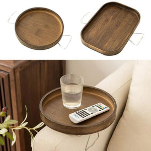 Wooden Armrest Clip Tray