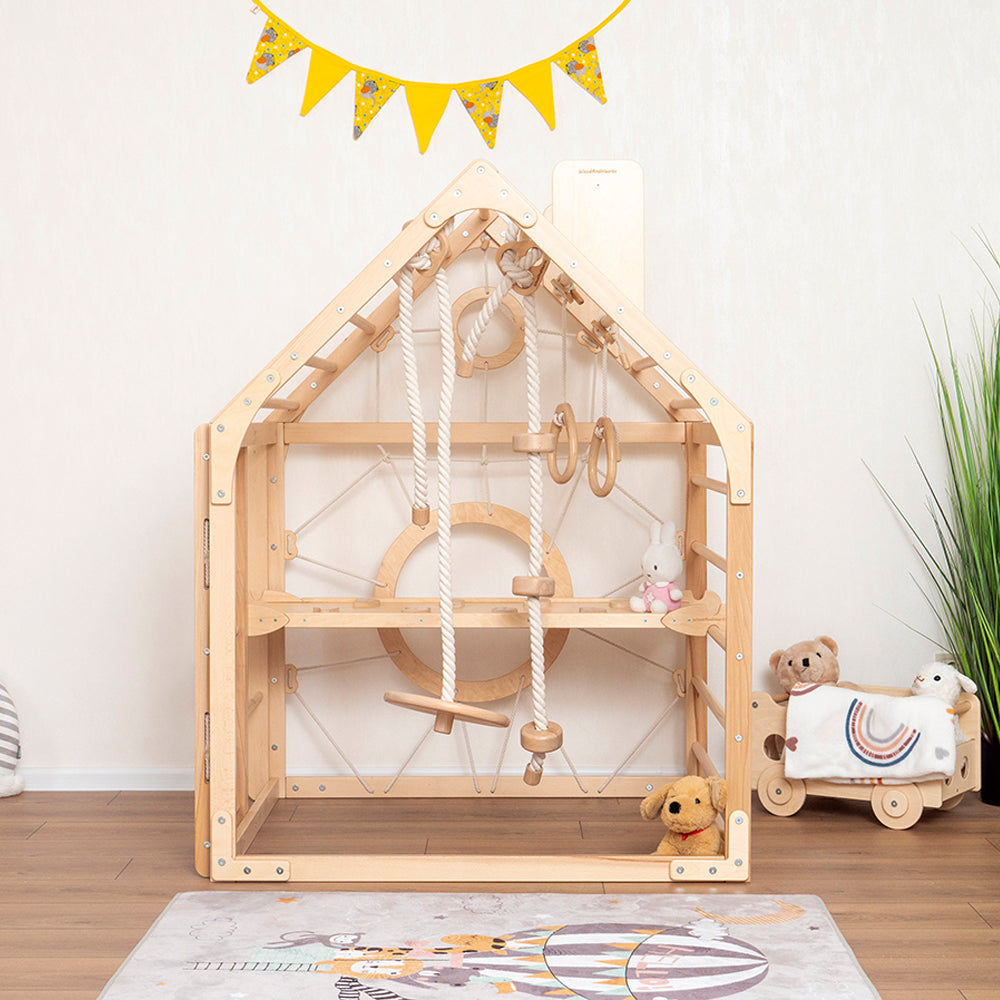 Kids wooden climbing outlet